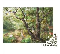 Forest Tree Puzzle 1000Pezzi Riciclabile Materiale Sunlight Rays Anziani Puzzles Impossibile Difficile Difficile Stimolante Educativo Gioco for Uomini 52x38cm/1000pcs