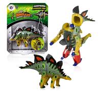 Forest & Twelfth Kids Stegosaurus Animal Toy Small Transforming Action Figure - Changes from a Detailed Toy to Unique Robot in Seconds - Gr