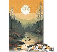 Forest Vintage Nature Jigsaw Puzzle Impossible 1000Pcs Decorazione Per La Casa. Rilassamento E Intelligence Per Adulti E Ragazzi Da 14 Anni 1000pcs (75x50cm)