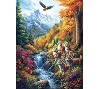 Forest Waterfall Landscape Rompicapo 1000 Pezzi Per Bambini E Genitori Animals And Plants Cartone Spesso Sicuro Difficoltà Bassa Per Svago Familiare Con Poster Incluso Qualità Garantita 1000 PCS