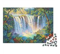 Forest Waterfall Puzzle for Adulti 1000 pezzi Carta riciclabile Nature Scene Puzzles Gioco educativo Challenge Ideal for Family And Friends Regalos 52x38cm/1000pcs