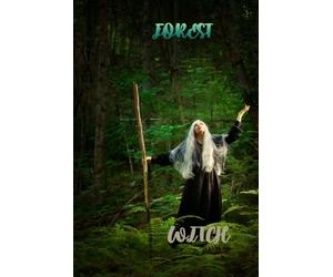 FOREST WITCH: Forest witch journalGreen witchcraft bookBook of shadows wiccaHerbal magic notebookTarot spread log bookWiccan ritual diaryMoon phase planner