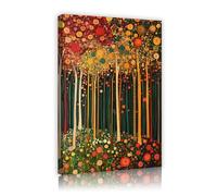 Foresta astratta tela arte della parete alberi vibranti immagini colorate della natura stampe di opere d'arte per soggiorno camera da letto decorazione domestica 45x70cm Innerframe