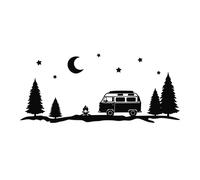 Foresta Campeggio Decalcomania - Camper Van Camper Roulotte Camper Rv Grafico
