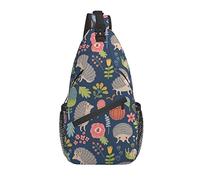 Foresta Carino Riccio Motivo Floreale Croce Petto Borsa Diagonale Sling Zaino Crossbody Borsa A Tracolla Da Viaggio Escursionismo Zaini Per Le Donne Degli Uomini