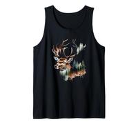 Foresta Cervi Caccia papà Fauna Selvatica Natura Whitetail Hunter Canotta