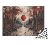 Foresta di acero rosso Puzzle Impossible 1000Pcs Luna Sangue Decorazione Per La Casa. Rilassamento E Intelligence Per Adulti E Ragazzi Da 14 Anni 1000pcs (75x50cm)