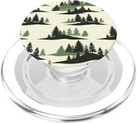 Foresta di pini sempreverde bosco scenico design minimale PopSockets PopGrip per MagSafe