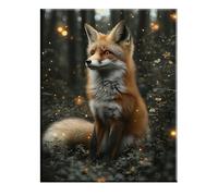 Foresta Dipingi con i Numeri per Adulti, Paint by Numbers Animale, Kit Pittura Adulti con Vernici e Pennelli, Kit di Pittura Acrilica Fai-da-Te per Principianti, Decorazione Murale, 40x55cm 2w-380