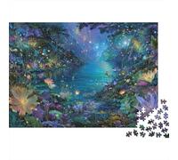 Foresta Fantasiosa Mistica Puzzle 1000 Pezzi Carta per Adulti Scena Notturna Naturale Gioco di Puzzle 1000 Pezzi Relax Decorazione Famiglia Regalo 38x26cm/1000pcs