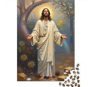 Foresta Figura Religiosa Puzzle 1000 Pezzi Carta per Adulti Ritratto Gioco di Puzzle 1000 Pezzi Relax Regalo 38x26cm/1000pcs