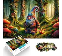 Foresta frattale degli gnomi Puzzle da 1000 pezzi per adolescenti Riduzione dello stress interessante Decorazione murale Regali unici per compleanno e Natale 38x26cm