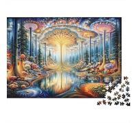 Foresta luce Puzzle 1000 Pezzi Adulti In cartone Riciclato, Un Premium Jigsaw Puzzle Per Pace Interiore, Ideale Per Attività Puzzle Per Le Vacanze, Regalo Di Compleanno Originale 52x38cm/1000p