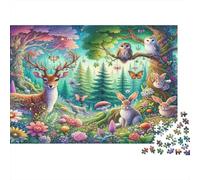 Foresta magica Puzzle 1000 Pezzi Carta riciclata per adulti Puzzle per adulti Gioco educativo con sfida Ottima idea regalo per creatività e regali 52x38cm/1000pcs