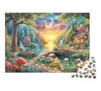 Foresta Magica Puzzle Regalo 1000 Pz Foresta Incantata Pezzi Uniformi Per Ragazzi Adolescenti Facile Da Assemblare Mappa Di Riferimento 52x38cm/1000pcs