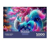 Foresta Magica Sfida Educativa Regalo - 1000 Pezzi Puzzle A Rompicapo in Cartone Volpe Colorata puzzle Con Attività Divertenti Per La Casa, Condividere 52x38cm/1000pcs