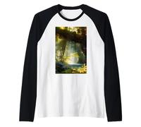Foresta Magica Stravagante delle Fiabe Maglia con Maniche Raglan