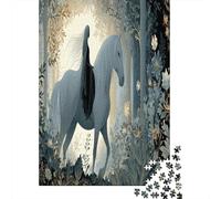 Foresta magicaCavaliere etereoPuzzle 1000 Pezzi Per Adulti, Giochi EduGattoivi70x50cm/1000pcs