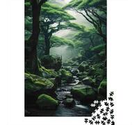Foresta Mistica Paesaggio Puzzle 1000 Pezzi Carta Puzzle per Adulti Ruscello Naturale Gioco di Puzzle 1000 Pezzi Relax Arredo Regalo 70x50cm/1000pcs