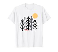 Foresta Natura Albero Modello Volpe Geometrico minimalismo Maglietta