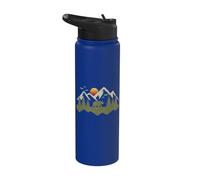 Foresta Natura Orso Montagne Paesaggio Stainless Steel Insulated Water Bottle