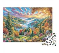 Foresta Nera_ Germania Puzzle 1000 Pezzi, Jigsaw Puzzle Per Adulti E Ragazzi Dai 14 Anni in Su, Giochi Stimolanti Per Tutta La Famiglia 70x50cm/1000pcs