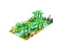 Foresta pluviale tropicale, paesaggio botanico con pannelli per casa albero Lego, avventura casa sull'albero, giocattolo per costruzione, compatibile con Lego Bauer