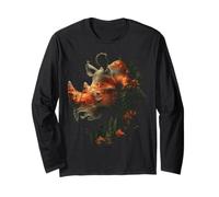 Foresta Rinoceronte Bold Tramonto Art Outdoor Maglia a Manica