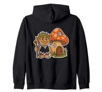 Foresta Troll con Casa Fungo Felpa con Cappuccio