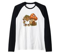 Foresta Troll con Casa Fungo Maglia con Maniche Raglan