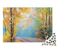 forestaa autunnale Jigsaw Puzzle Impossible 1000Pcs Percorso foglia caduta Decorazione Per La Casa. Rilassamento E Intelligence Per Adulti E Ragazzi Da 14 Anni 1000pcs (75x50cm)