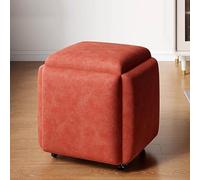 forestalk 5 in 1 cubo da posti a sedere, con ruote girevoli sedia da divano impilabile sgabello nidificante ottomana sgabello mobile sedia da poggiapiedi per soggiorno per soggiorno camera da letto