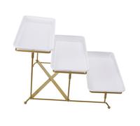 forestalk Alzata da dessert a più livelli, stabile per cupcake, frutta e pasticcini, piatto leggero per feste e buffet