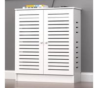 forestalk Armadio portaoggetti per router, organizer da pavimento con ripiani regolabili e gestione dei cavi, per camera da letto e soggiorno