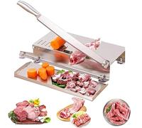 forestalk Macchina manuale per segare ossa, ghigliottina per carne in acciaio inossidabile con tappetino deflettore per macellare manzo, capra, maiale e pesce