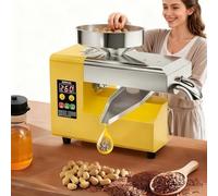 forestalk Macchina per olio per pressa a freddo, coppia elevata da 1500 W, uscita 5-9 kg/h per oliva, arachidi, cocco, sesamo, qualità commerciale silenziosa con doppia modalità calda e fredda