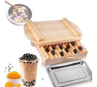 forestalk Macchina per realizzare perle di tapioca in acciaio inox, 19 mm, con ventosa e vassoio, per casa e negozi di bevande