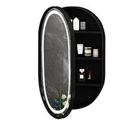 forestalk Massicello da specchio da toeletta mobile da bagno ovale mobile da bagno a parete mobile da bagno a parete mobile per la luce del mobile deposito con luce