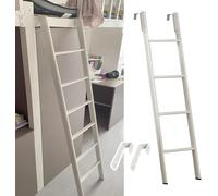 forestalk Scaletta di ricambio bianca per letto a castello doppio, con ganci regolabili, scala in metallo per bambini e adulti, per dormitorio e casa a soppalco (dimensioni: 140 cm/55)