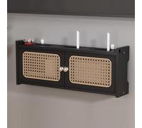 forestalk Scatola portaoggetti da parete in legno per router WiFi, portaoggetti nascosto per modem e router, elegante organizer per ufficio e casa