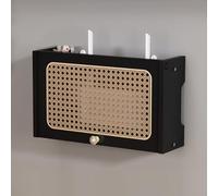 forestalk Scatola portaoggetti da parete in legno per router WiFi, portaoggetti nascosto per modem e router, elegante organizer per ufficio e casa