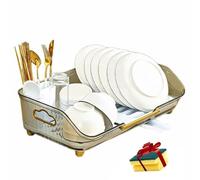 forestalk Scolapiatti con scolapiatti per bancone cucina, salvaspazio, resistente alla ruggine, facile da pulire, ideale per organizzare la cucina