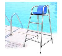 forestalk Sedia da bagnino per piscine, scala di sicurezza con sedile, gancio e foro parasole, in acciaio inox 304, antiruggine