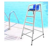 forestalk Sedia da bagnino per piscine, scala di sicurezza con sedile, gancio e foro parasole, in acciaio inox 304, antiruggine