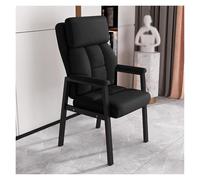 forestalk Sedia per ospiti in pelle con braccioli imbottiti, poltrona singola moderna di metà secolo per soggiorno, sedia da lettura con schienale alto, sedie per il tempo libero con struttura in