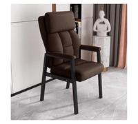 forestalk Sedia per ospiti in pelle con braccioli imbottiti, sedia singola moderna di metà secolo per soggiorno, sedia da lettura con schienale alto, sedie per il tempo libero con struttura in metallo