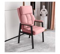 forestalk Sedia per ospiti in pelle con braccioli imbottiti, sedia singola moderna di metà secolo per soggiorno, sedia da lettura con schienale alto, sedie per il tempo libero con struttura in metallo