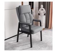 forestalk Sedia per ospiti in pelle con braccioli imbottiti, sedia singola moderna di metà secolo per soggiorno, sedia da lettura con schienale alto, sedie per il tempo libero con struttura in metallo