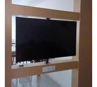 forestalk Supporto TV - Telaio girevole a 360 gradi per display LCD, montaggio a pavimento con parete divisoria, compatibile con schermi LED da 32 a 75 pollici