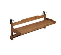 forestalk Tavolo pieghevole da balcone, tavolo da ringhiera per esterni, piano in legno massello, forte capacità di carico, design pieghevole, ideale per sala da pranzo e tempo libero